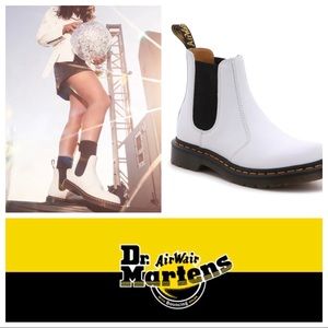 New Dr. Martens White Leather “Softy-T” 2976 Chelsea Boots